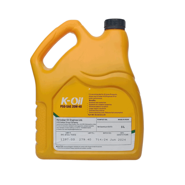 Pump Set Oil 5L (K-Oil PSO-SAE 20W-40) - PSO - Image 3